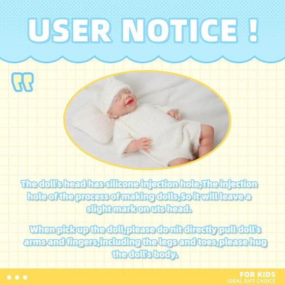 🆕17.72 Inch Realistic Reborn Baby Doll Silicone-Made & Lifelike Newborn Girl - Picture 10 of 11